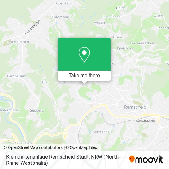 Kleingartenanlage Remscheid Stadt map