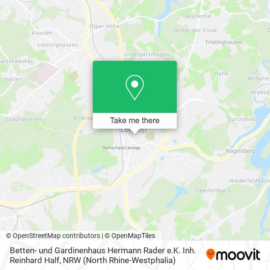 Betten- und Gardinenhaus Hermann Rader e.K. Inh. Reinhard Half map