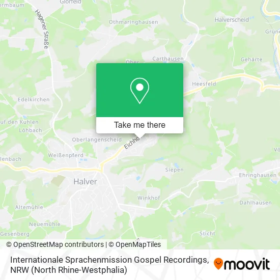 Карта Internationale Sprachenmission Gospel Recordings