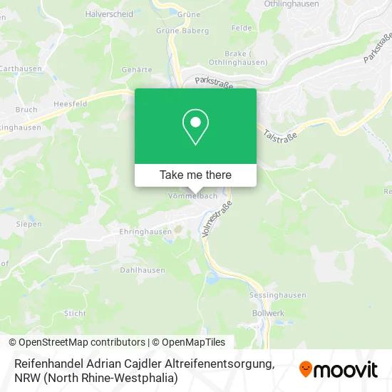 Карта Reifenhandel Adrian Cajdler Altreifenentsorgung