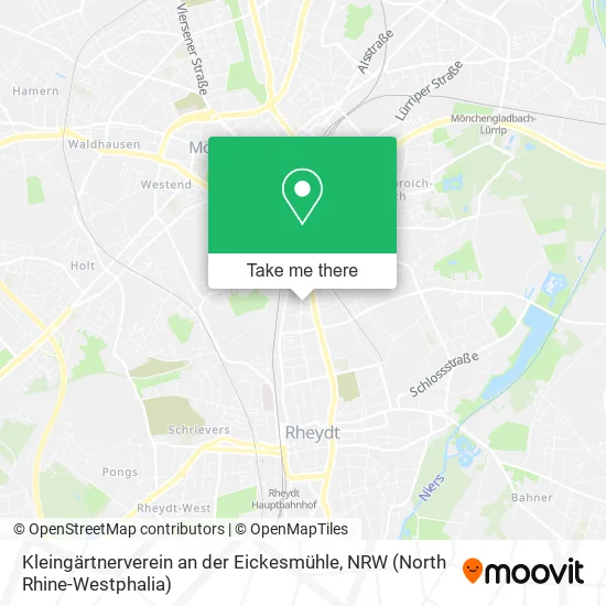 Карта Kleingärtnerverein an der Eickesmühle
