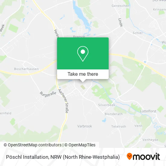 Карта Pöschl Installation