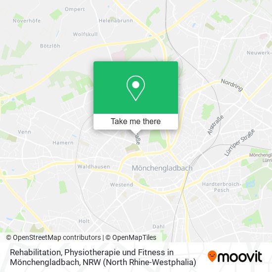 Rehabilitation, Physiotherapie und Fitness in Mönchengladbach map