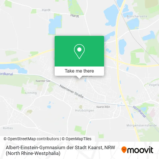 Карта Albert-Einstein-Gymnasium der Stadt Kaarst