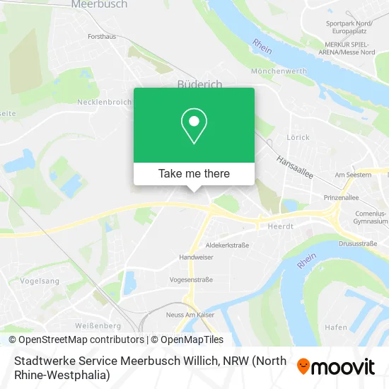Карта Stadtwerke Service Meerbusch Willich