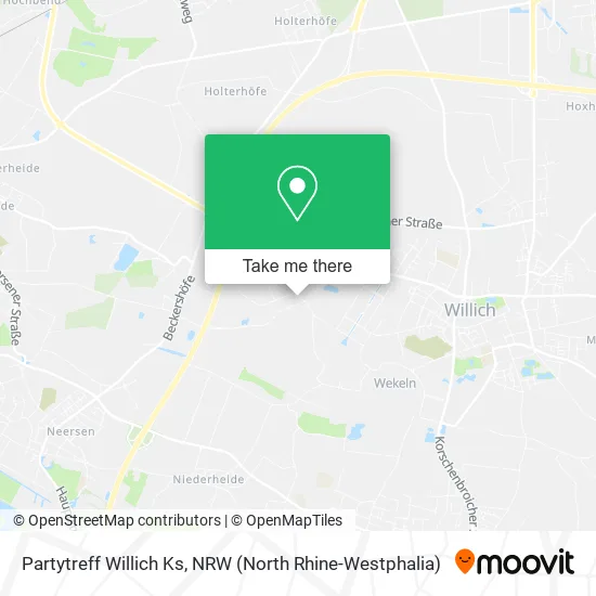 Partytreff Willich Ks map