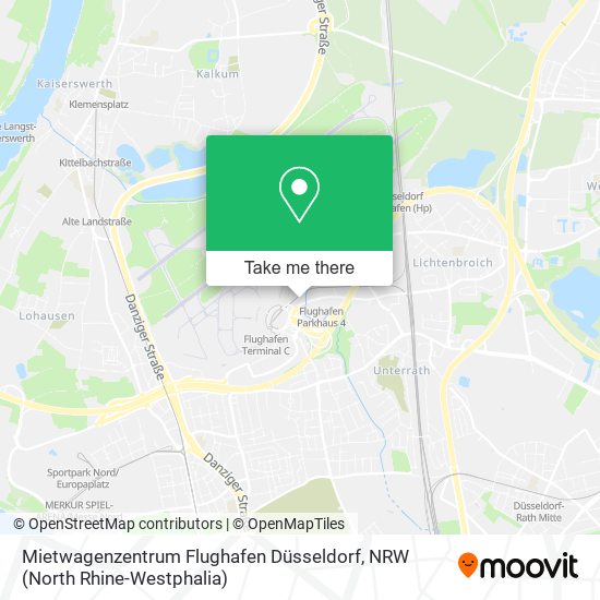 Mietwagenzentrum Flughafen Düsseldorf map