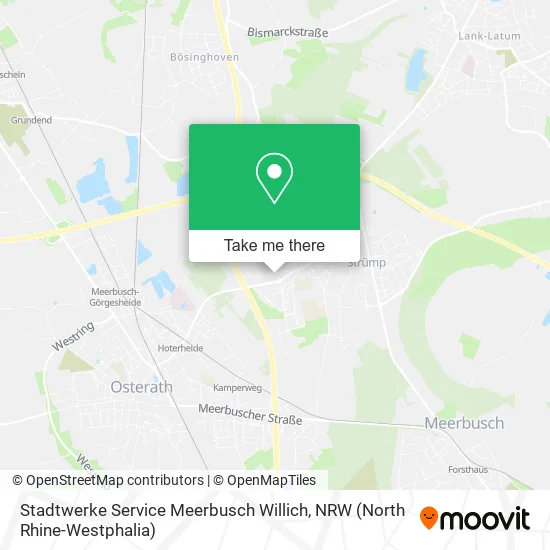 Карта Stadtwerke Service Meerbusch Willich