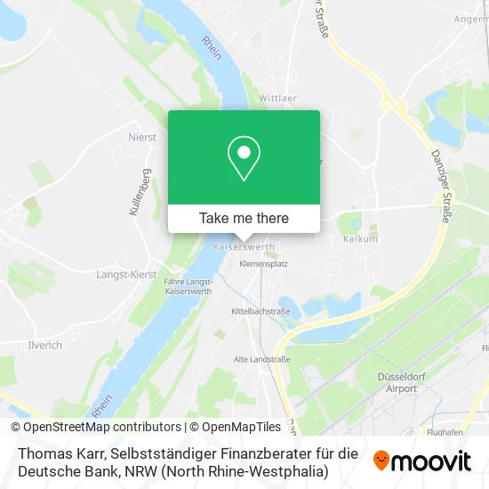 Карта Thomas Karr, Selbstständiger Finanzberater für die Deutsche Bank