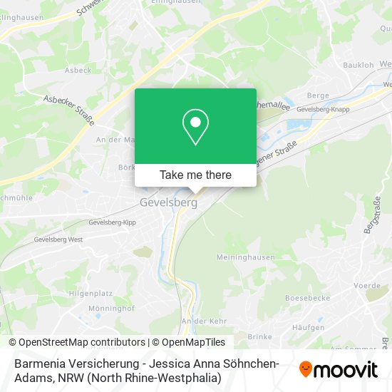 Barmenia Versicherung - Jessica Anna Söhnchen-Adams map