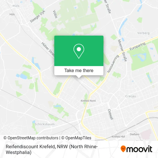 Reifendiscount Krefeld map