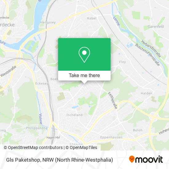 Gls Paketshop map