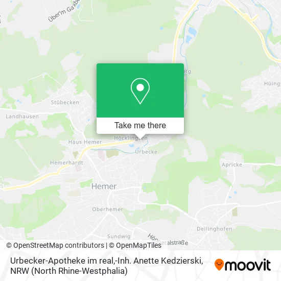 Карта Urbecker-Apotheke im real,-Inh. Anette Kedzierski