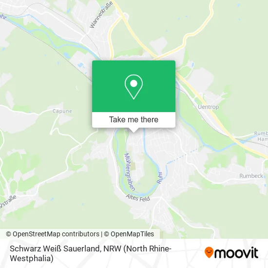 Карта Schwarz Weiß Sauerland