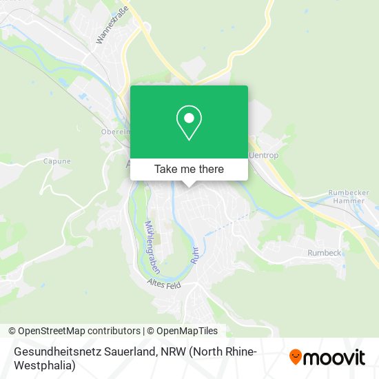 Gesundheitsnetz Sauerland map