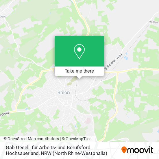 Gab Gesell. für Arbeits- und Berufsförd. Hochsauerland map