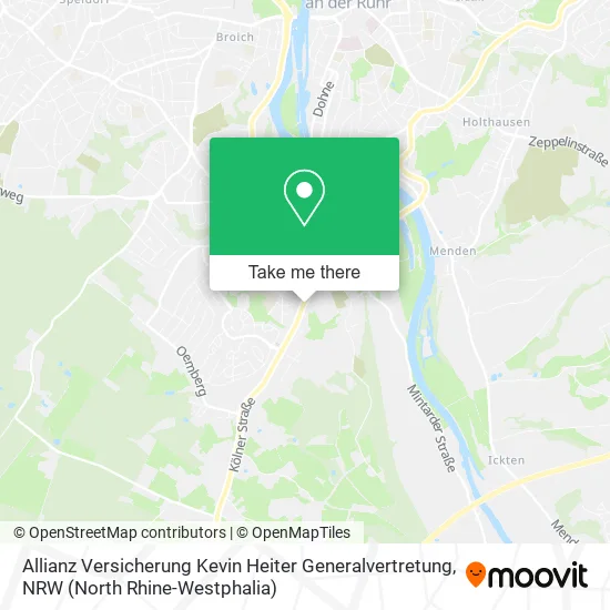 Карта Allianz Versicherung Kevin Heiter Generalvertretung