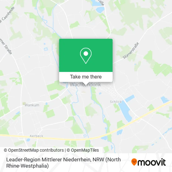 Карта Leader-Region Mittlerer Niederrhein