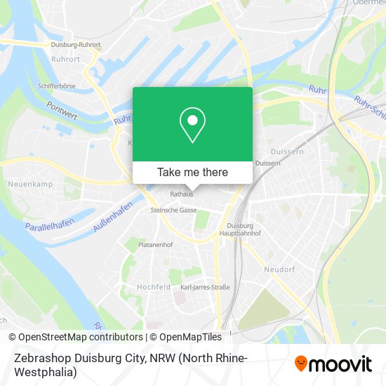 Zebrashop Duisburg City map