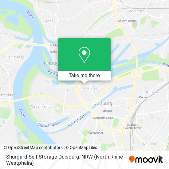 Shurgard Self Storage Duisburg map