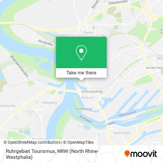 Ruhrgebiet Tourismus map