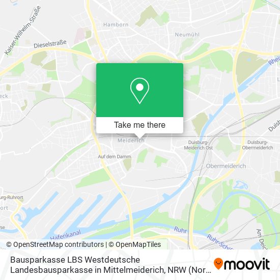 Bausparkasse LBS Westdeutsche Landesbausparkasse in Mittelmeiderich map