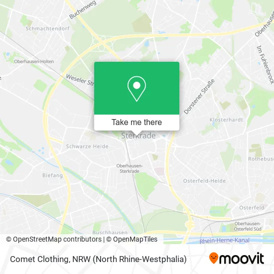 Comet Clothing map