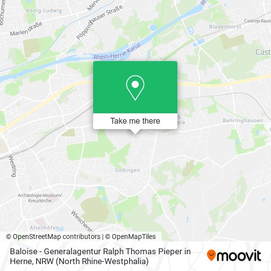 Baloise - Generalagentur Ralph Thomas Pieper in Herne map