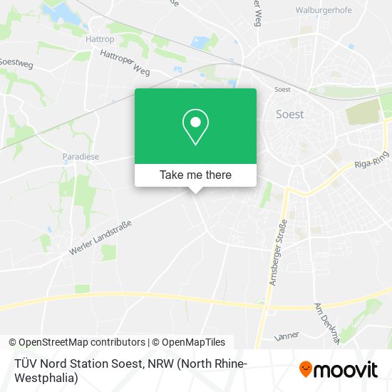 TÜV Nord Station Soest map