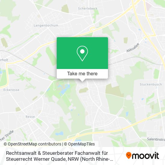 Rechtsanwalt & Steuerberater Fachanwalt für Steuerrecht Werner Quade map