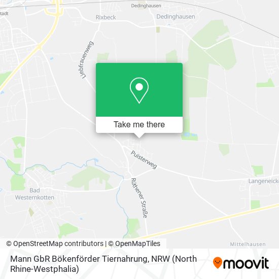 Mann GbR Bökenförder Tiernahrung map