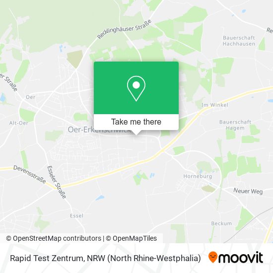 Rapid Test Zentrum map