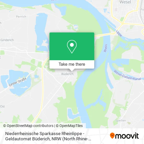 Карта Niederrheinische Sparkasse Rheinlippe - Geldautomat Büderich