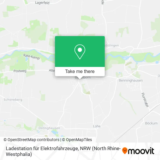Карта Ladestation für Elektrofahrzeuge