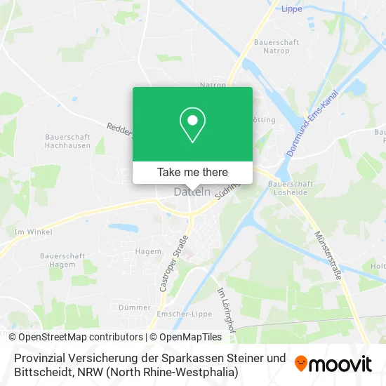 Карта Provinzial Versicherung der Sparkassen Steiner und Bittscheidt