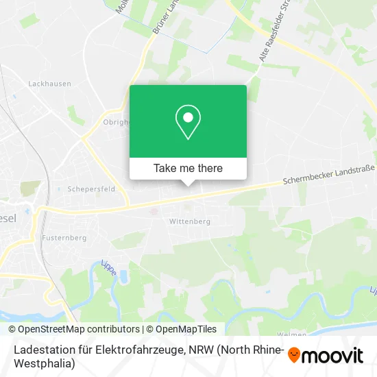 Карта Ladestation für Elektrofahrzeuge