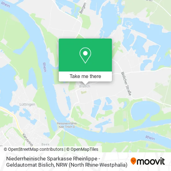 Карта Niederrheinische Sparkasse Rheinlippe - Geldautomat Bislich