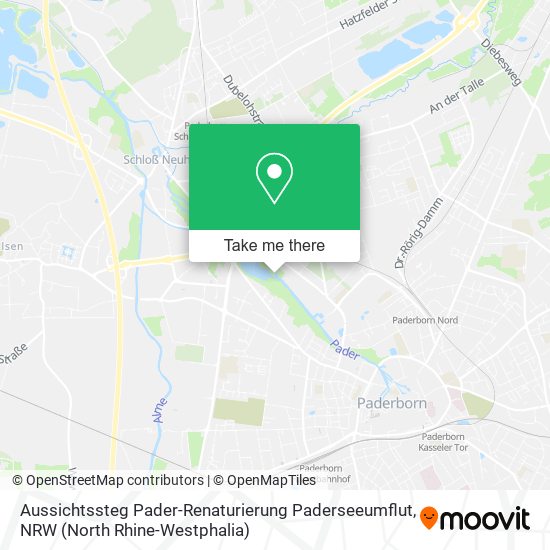 Aussichtssteg Pader-Renaturierung Paderseeumflut map