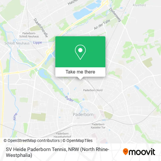 SV Heide Paderborn Tennis map