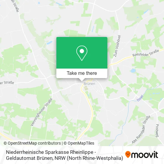Карта Niederrheinische Sparkasse Rheinlippe - Geldautomat Brünen