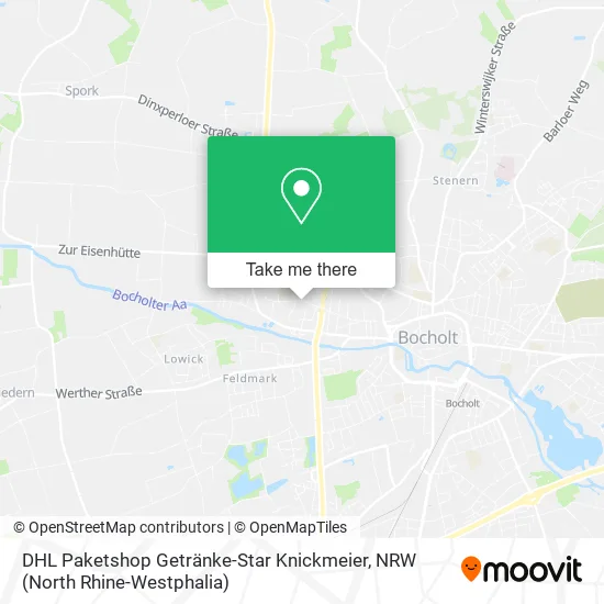 Карта DHL Paketshop Getränke-Star Knickmeier
