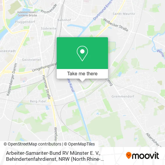 Карта Arbeiter-Samariter-Bund RV Münster E. V., Behindertenfahrdienst