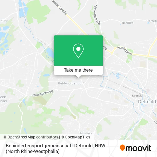 Карта Behindertensportgemeinschaft Detmold