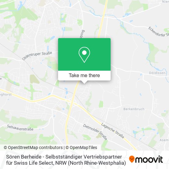 Sören Berheide - Selbstständiger Vertriebspartner für Swiss Life Select map