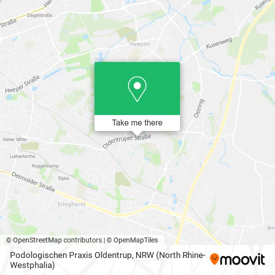 Карта Podologischen Praxis Oldentrup