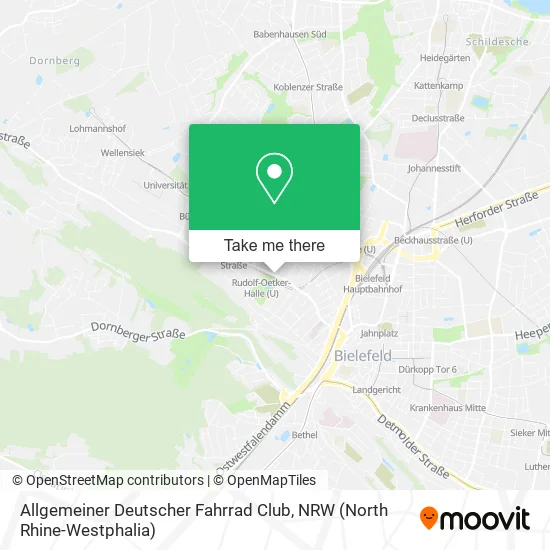 Карта Allgemeiner Deutscher Fahrrad Club