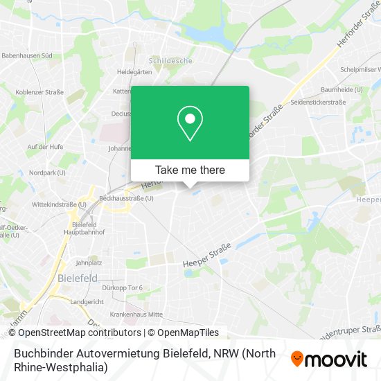 Карта Buchbinder Autovermietung Bielefeld