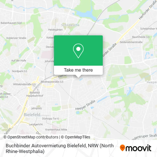 Карта Buchbinder Autovermietung Bielefeld