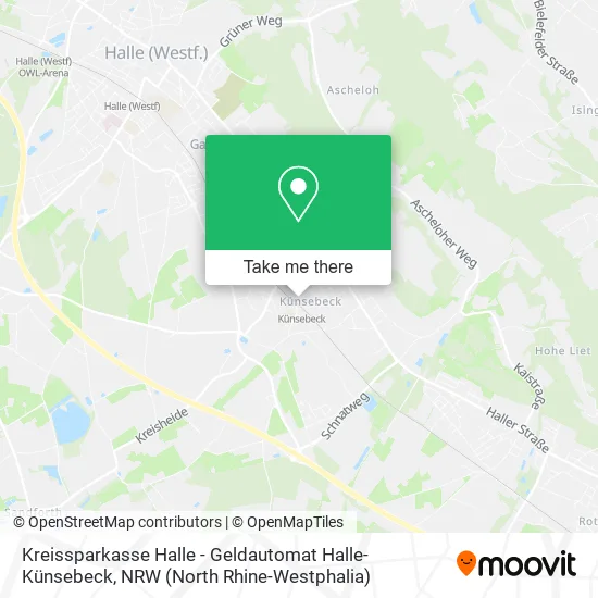 Kreissparkasse Halle - Geldautomat Halle-Künsebeck map