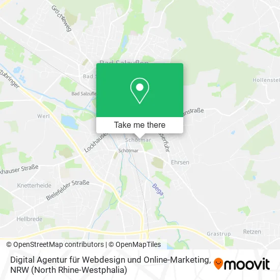Карта Digital Agentur für Webdesign und Online-Marketing